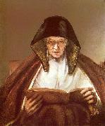 REMBRANDT Harmenszoon van Rijn Alte Frau, lesend oil